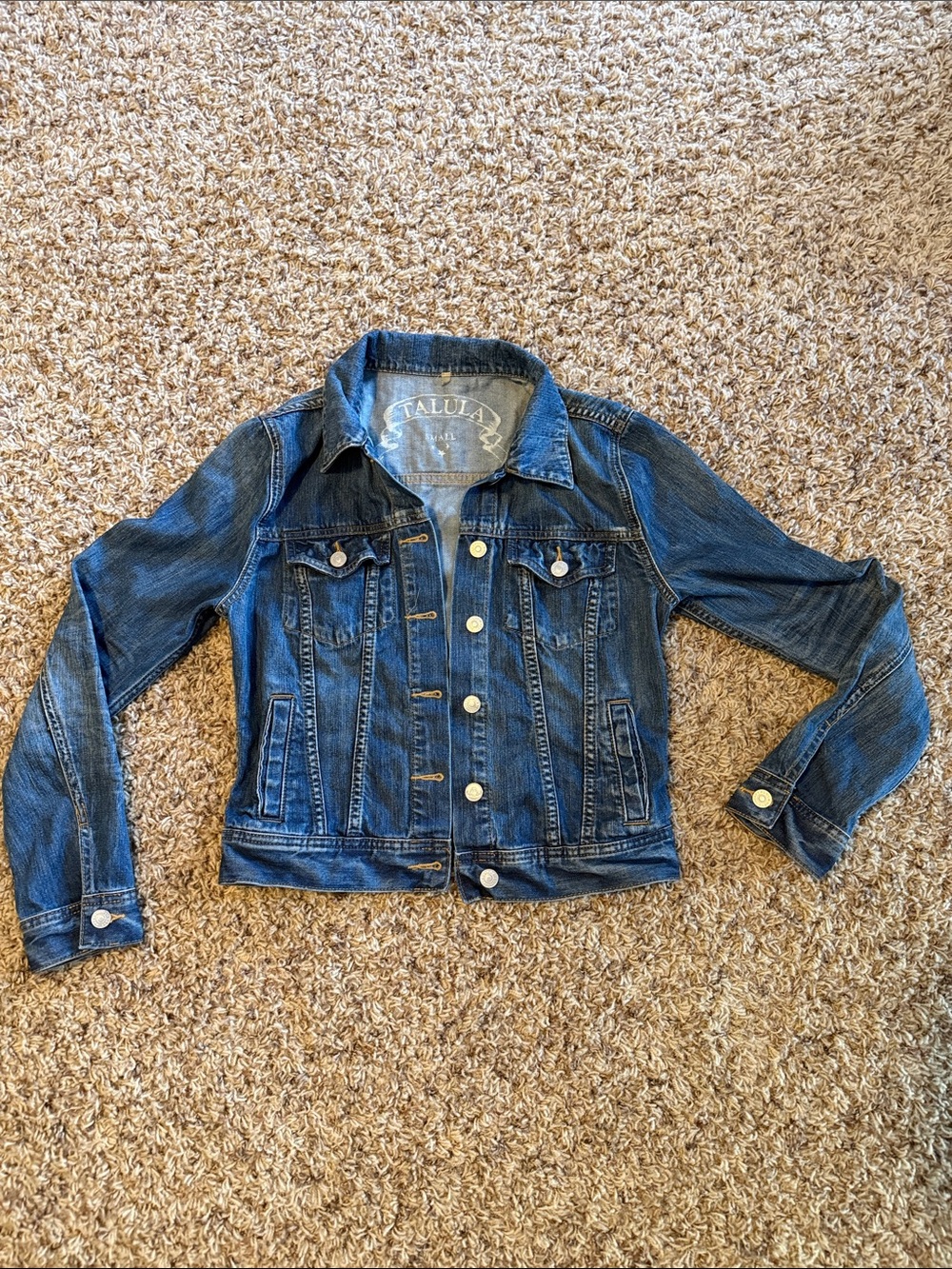 Talula Dark Blue Denim Jean Jacket